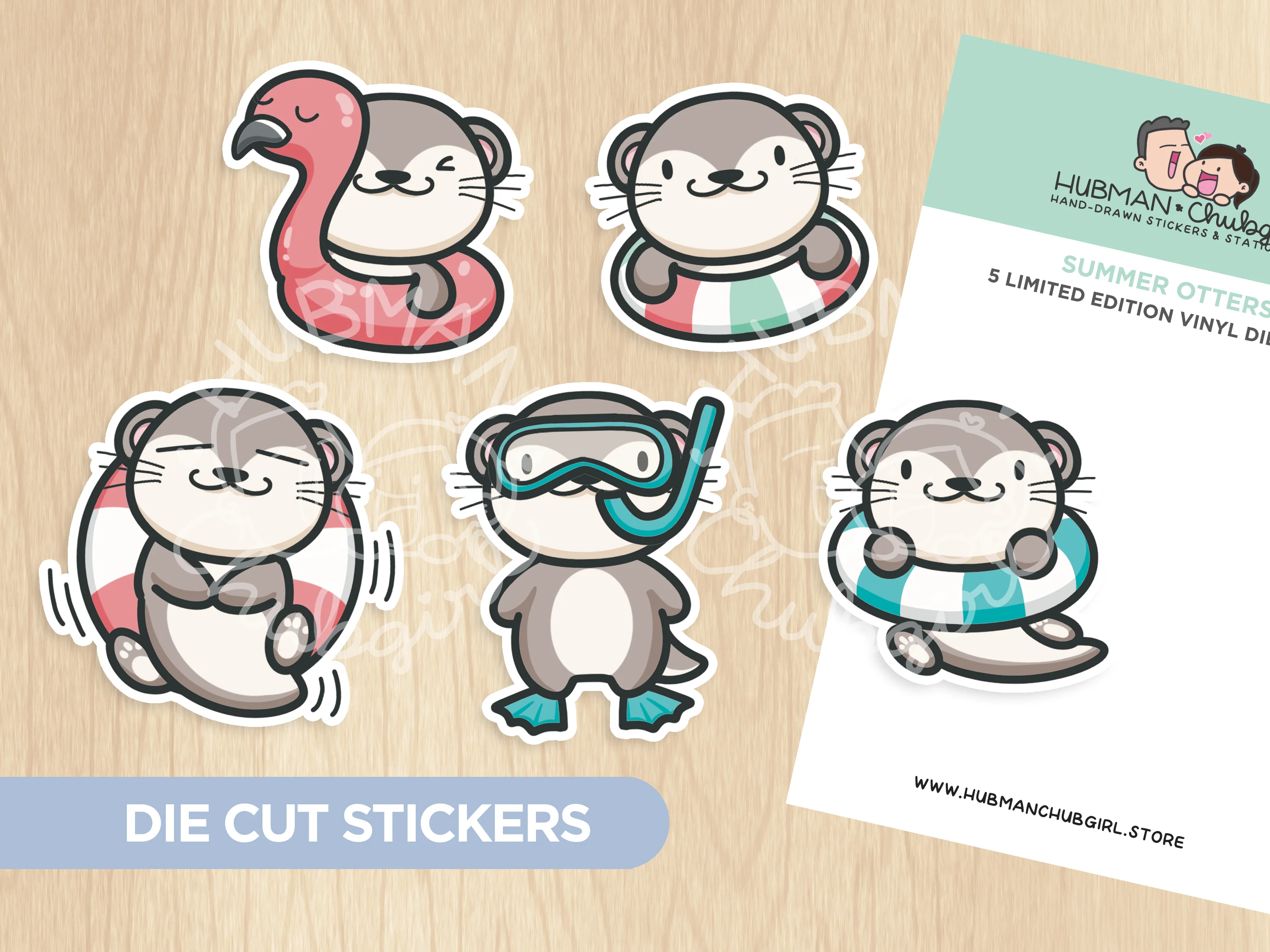 Summer Otters Sticker Set - Image 4