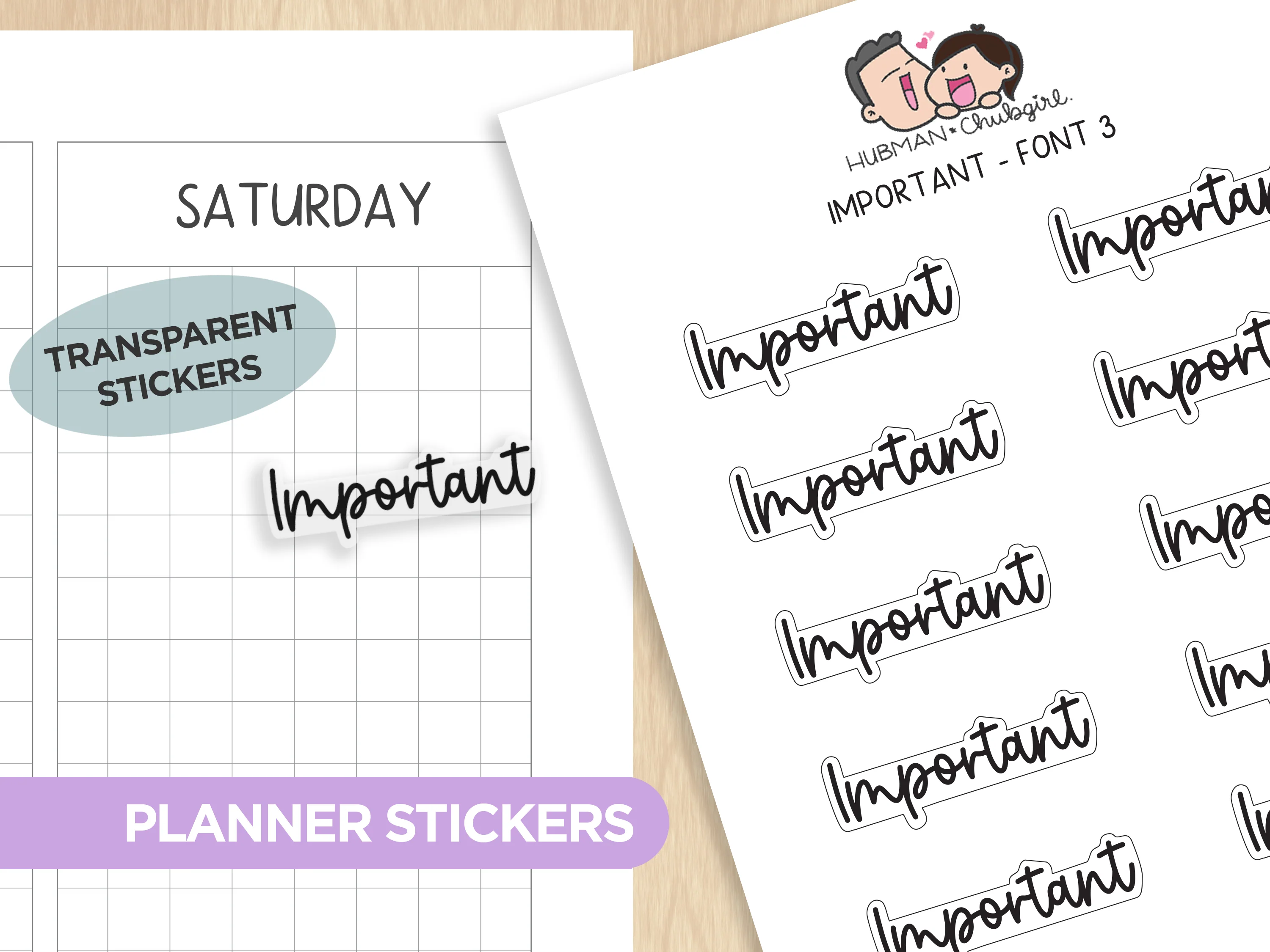 Text Planner Stickers Set (Font 3) - Image 7
